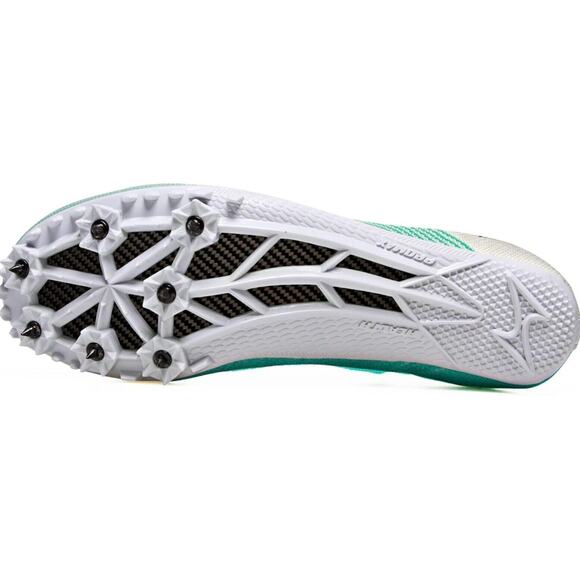 Health Carbon Spike Running Sprint Track Field Sneaker Aqua Cyan & white Size 6 - Picture 6 of 7